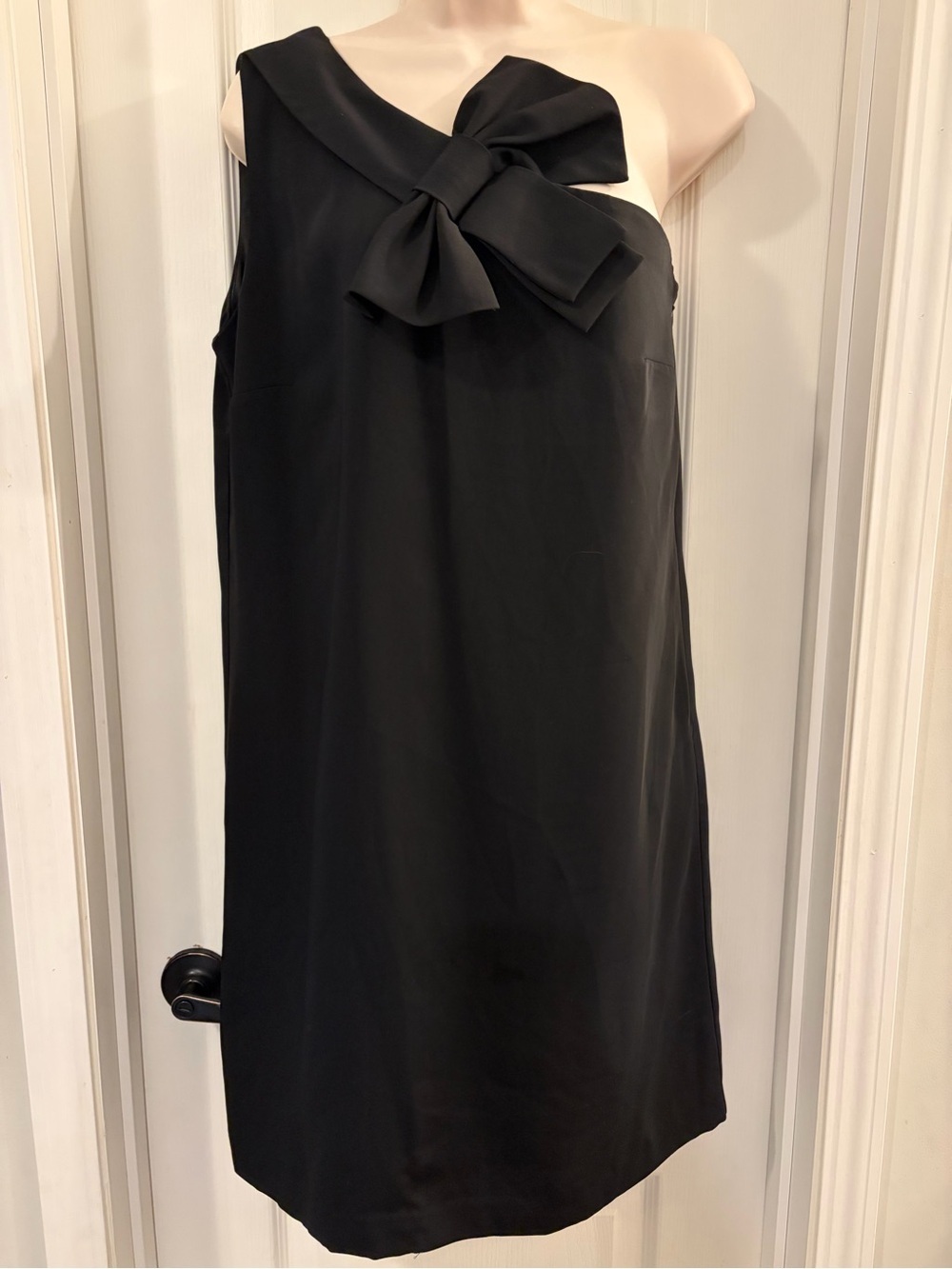 CeCe Black Dress with Light Blue Label Accent